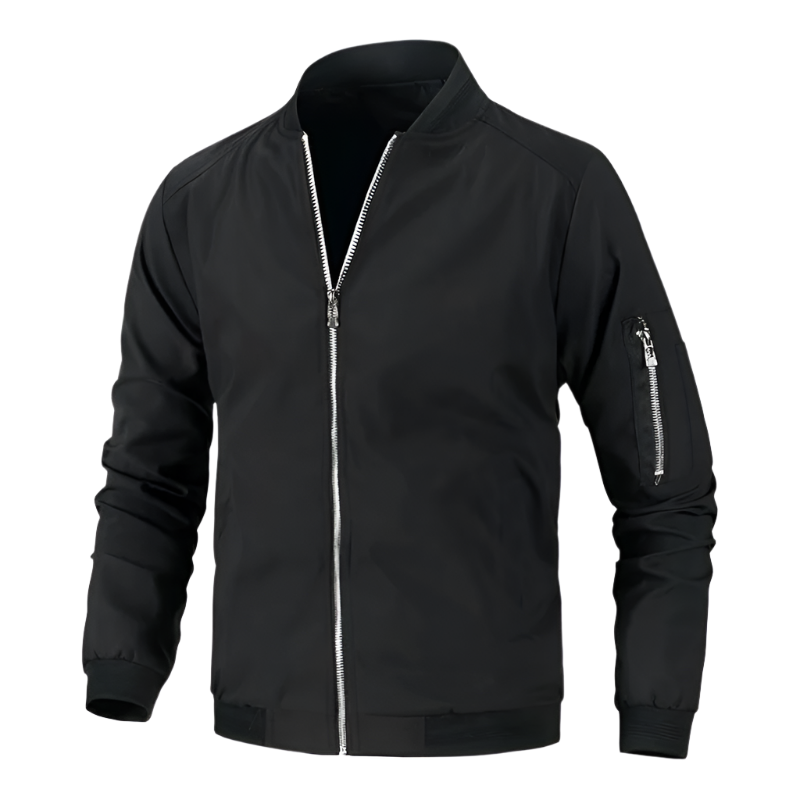 Men's Lightweight Casual Zip-Up Bomber Jacket