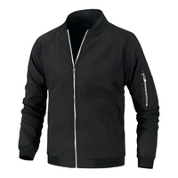 Men's Lightweight Casual Zip-Up Bomber Jacket