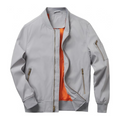 Lightweight Men’s Casual Bomber Jacket – Stylish Zip-Up Windbreaker with Pockets for Spring & Fall